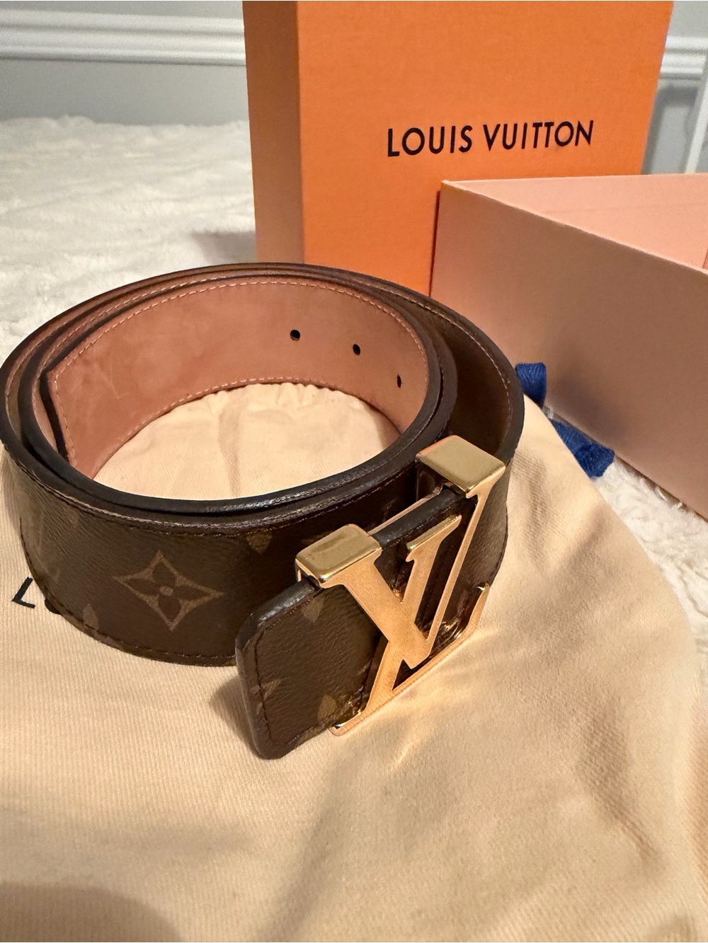 Louis Vuitton Woman’s Brown Monogram LV Buckle Belt
